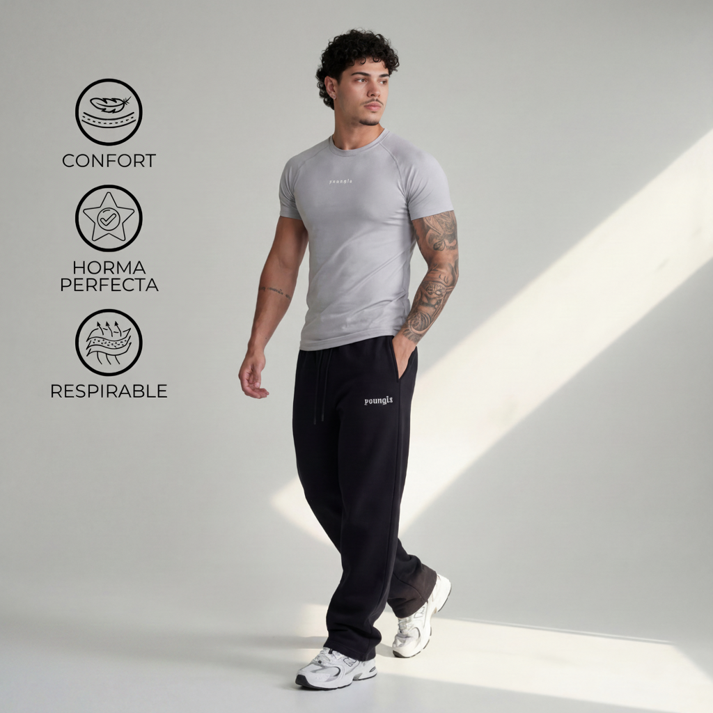 JOGGER MEN CAIDA RECTA - ALGODON GRUESO